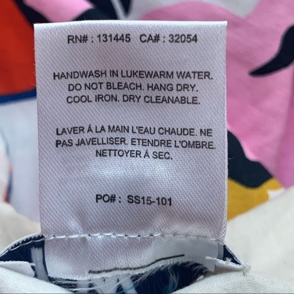 ANTHROPOLOGIE Whit Two Mod Dress Floral Print sleeveless Open Back shift Sz 0 - Picture 15 of 15